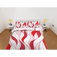 thumbnail image 2 of Mid Century Modern Bedroom Art Set Rojo Y Blanco Funda Nórdica, Estética Habitación, 2 of 4