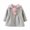 Gray, variant on Girls Winter Coat, Girls Jacket, Hooded Long Sleeve Relaxed Fit Trench Coat with Pom Pom Closure for Casual Wear Red 6-9 Months