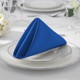 thumbnail image 5 of Lann's Linens Set of 12 Reusable Cloth Dinner Napkins, 20-in Polyester Fabric Napkins for Holidays, Weddings and Events, Machine Washable, Royal Blue, 5 of 9