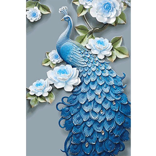 Pintura de diamante (DE5461) Kits de bricolaje Cuadro cuadrado de pavo real Artesanía (B10) 30x40cm FLhrweasw Nuevo