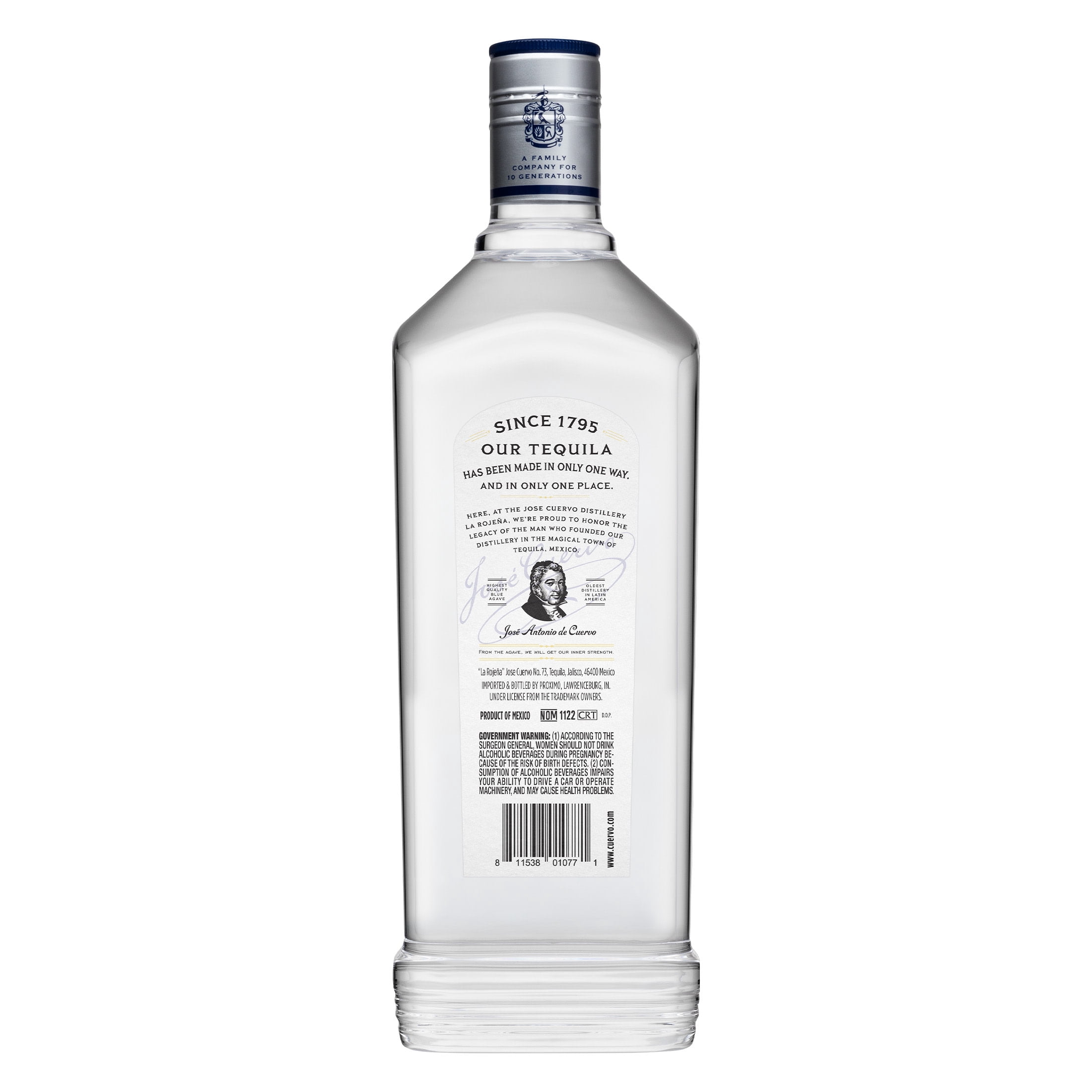 Jose Cuervo Especial Silver Tequila, 1.75 L Glass Bottle, 40% ABV