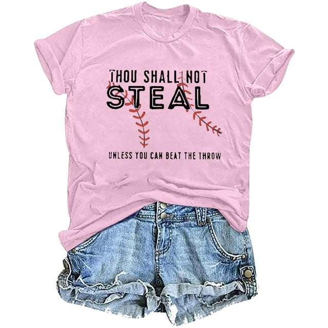 Mujeres Impreso Casual Top, Manga Corta Crew Cuello Blusa para la Primavera Y el Verano Desgaste, Ligero Imitación Algodón Moda Tee