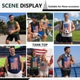 thumbnail image 5 of Iceglad Mens American Flag Tank Top 2 Pack Sleeveless Workout Muscle Shirts Loose Fit Summer Beach Gym Casual 4th of July Patriotic Tee, 5 of 8