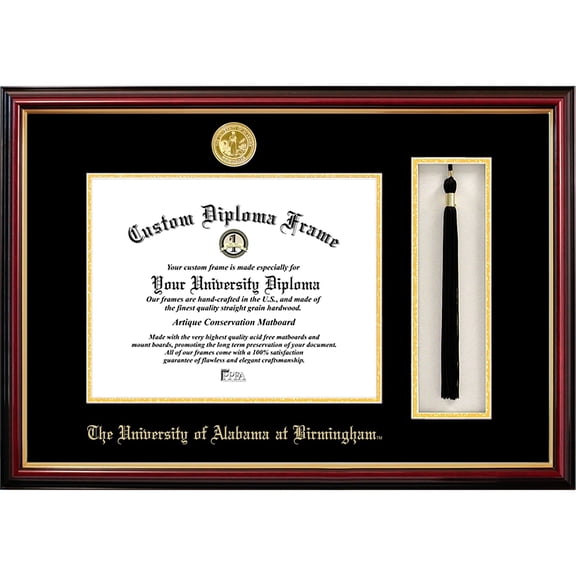 University Frames University of Alabama, Birmingham 11w x 8.5h Tassel Box and Diploma Frame
