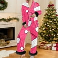 thumbnail image 2 of Womens Pajamas Christmas Silk Pjs Women Button Down Long Sleeve Pajama with Pants Christmas Holiday Pajamas, 2 of 5