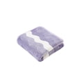 thumbnail image 2 of Extra Large Fleece Bath Towel, Wavy Texture, Soft Absorbent Face Towel for Home Daily Use, 75 x 35 cm, Gray, 1-Pack, 2 of 6