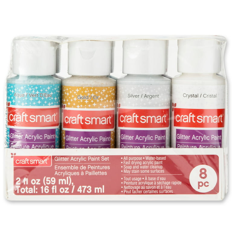 Glitter Acrylic Paint Set Value Pack by Craft Smart® 