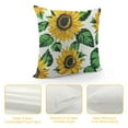 thumbnail image 4 of Creowell Yellow Sunflower Throw Pillow Case Square Cushion Cover Home Decorative Sofa Armchair Bedroom Livingroom Standard Pillowcase, 4 of 5