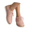 thumbnail image 4 of YLYL Women's Suede Oxford Shoes Lace up Round Toe Comfortable Casual Business Dress Shoes, 4 of 9