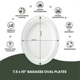 thumbnail image 5 of FPN Disposable Oval Plates, Small, 125-Pack, Compostable, Microwave-Freezer Safe for Parties & Events, 5 of 10