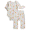 Wheat Heather, variant on Sweethearts Baby Girls Valentine's Day Long Sleeve Bodysuit with Matching Joggers, 2-Piece Set, Sizes Newborn-12M
