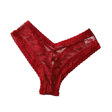 Kmdttou Clearance Under 5$!Women s Lingerie G-string Lace Briefs Underwear Panties T String Thongs Knick (Available in Plus Size)