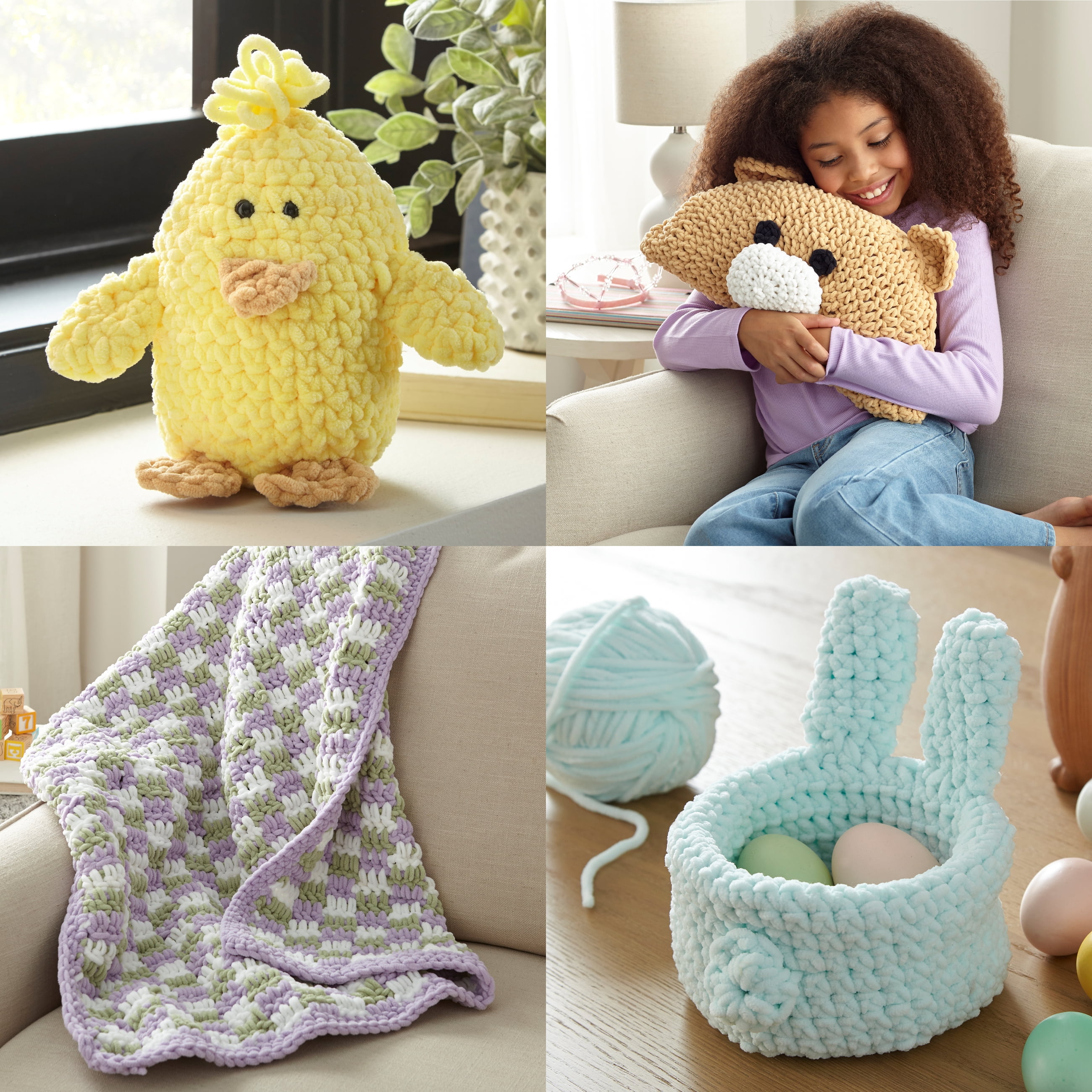 CBC Cozy Bear Gauge 5 Bulky Yarn - 2 Pack (7 oz / 200 g, 240 yards Each Skein), Sage, Chenille Yarn for Crocheting, Knitting, and Amigurumi