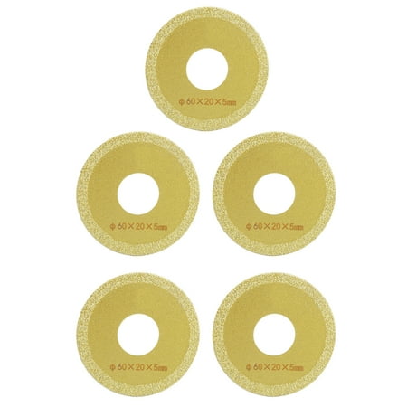

5Pcs Cutting Disc Saw Blade Gold Sintering For Marble Quick Grinding Tools 60mm