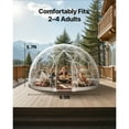 thumbnail image 3 of KFFKFF Outdoor Garden Dome Tent 9.5 x 5.7 ft Transparent Bubble Tent for 2-4 People, Weather-Resistant Greenhouse, PVC Igloo Tent for Patio, Camping, Events, 3 of 9