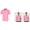 Pink/Pink, variant on Men's Short Sleeves Polka Dots Button Down Shirt 2 Pack