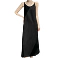 thumbnail image 2 of Ohufall Sleeveless Nightgown for Women Solid Color Loose Camisole Pajamas Dress for Home Comfortable Long Sleep Dress, 2 of 5