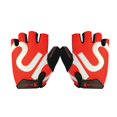thumbnail image 4 of Naiovety BOODUN Fshion Guantes de ciclismo Gel Bicicleta Carreras Deporte Carretera Montaña Medio dedo Transpirable Fitness Mitten Guantes de ciclismo Ciclismo Rojo L Naiovety HW4060-02, 4 of 5