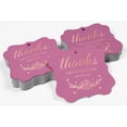 thumbnail image 4 of Inkdotpot Pack Of 100 Thanks For Celebrating With Us Bridal Shower-Baby Shower-Retirement-Wedding-Birthday Paper Tags DIY Craft Bracket Shape Real Rose Gold Foil Hang Tags, 4 of 7