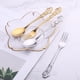 thumbnail image 4 of Juego de vajilla de lujo de acero inoxidable dorado, juego de 6 piezas, cuchara real, tenedor, té de la tarde, cocina, postre, vajilla de plata, regalo, 4 of 5