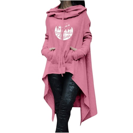 

Bospose Merry And Bright Christmas Shirt Winter Shirt For Girls Long Sleeve Shirt Women Pink Bustier Top White Sweatshirt Women Women Plus Size Casual Loose Print Medium And Long Tops Hood Sweatshirts