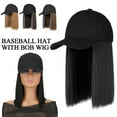 thumbnail image 3 of SSKFHGI Sun Hat Synthetic Wig Baseball Cap Hair Extension Hat Wig Short Straight Hair, 3 of 8