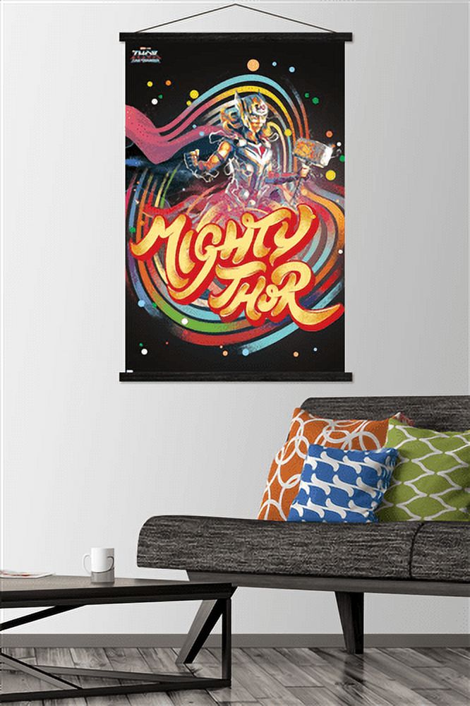 Marvel Thor: Love and Thunder - Circles Wall Poster with Magnetic Frame, 22.375" x 34"