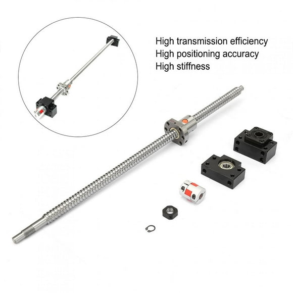 Stainless Steel Locknut Ball Screw Set, 500mm SFU1605 Ball Screw, Collar For 3D Printer Stepper Motor Rails Industrial Automation Devices Engraving Machine