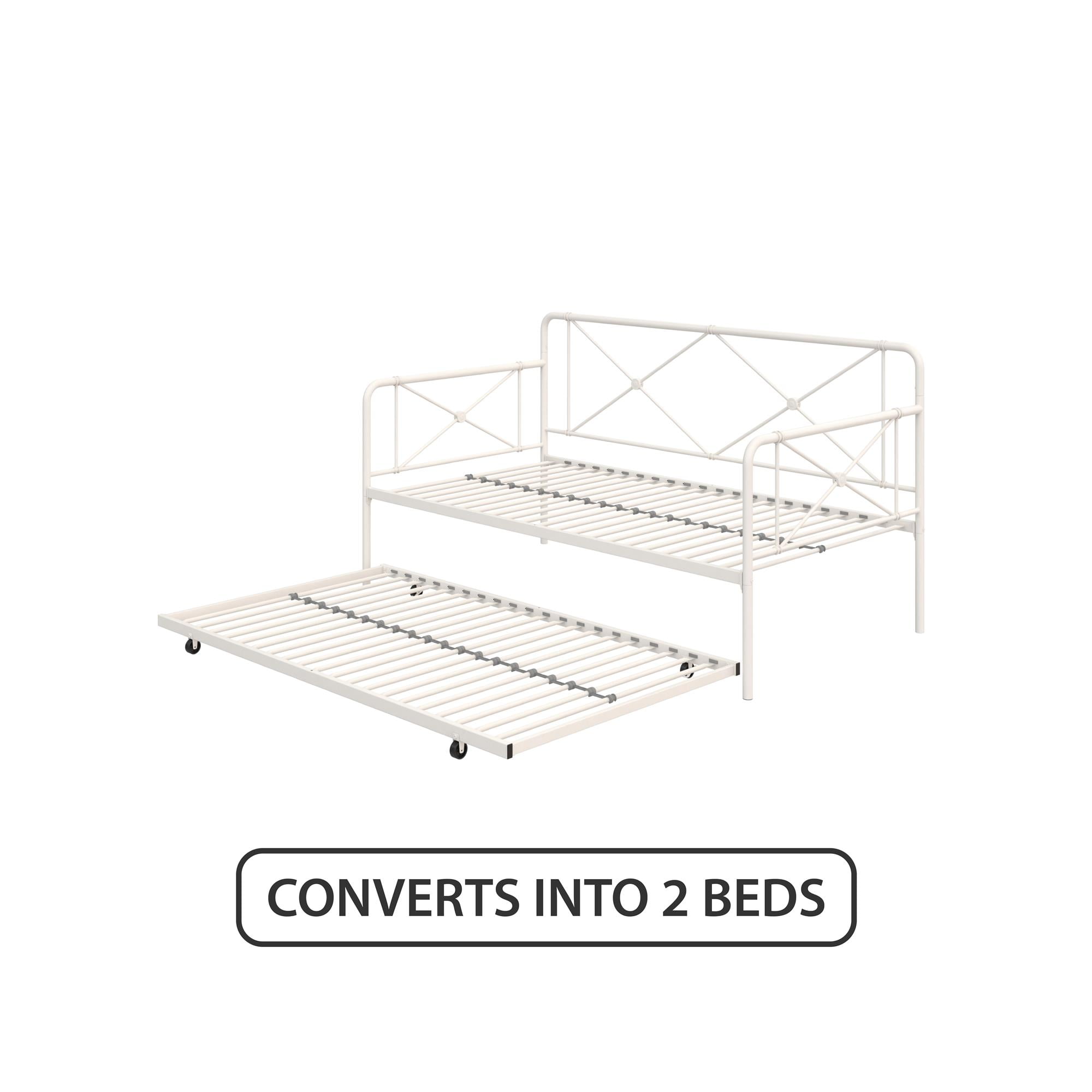 RealRooms Ally Metal Farmhouse Style Daybed with Trundle Full