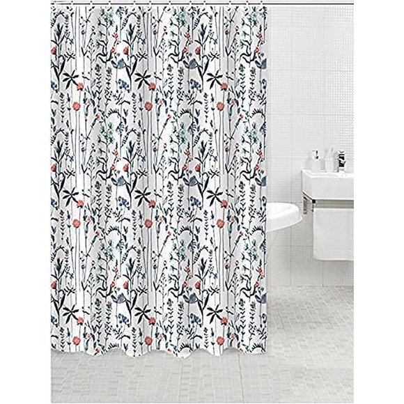 Bodico Rideau de Douche en Tissu pour Salle de Bain, 71 x 71 Pouces, Multicolore