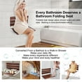 thumbnail image 5 of Folding Shower Seat Wall Mounted - Teak Wood Shower Bench with 316 Stainless Steel, Foldable Shower Chair, 450 lbs Capacity, Ideal for Small Spaces, Home Care Shower Stool, 5 of 7