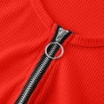 thumbnail image 4 of RQYYD Womens Short Sleeve Half Zip Dressy Tops Solid Casual Blouses Basic Tee Daily Clothes, 4 of 7