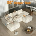 thumbnail image 5 of Doubleslee U-Shaped Sofa, 110 Inch Sectional Cloud Couch, No Assembly Required, One Box, OEKO-TEX, Beige, 5 of 11