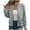 Gray, variant on WREESH Fashion Jacket Women'S Casual Solid Long Sleeved Zipper Jacket Top Jacket Brown