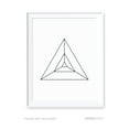 thumbnail image 2 of Triangle Geometric Shapes Origami Wall Art Black White Minimalist Print, 2 of 2