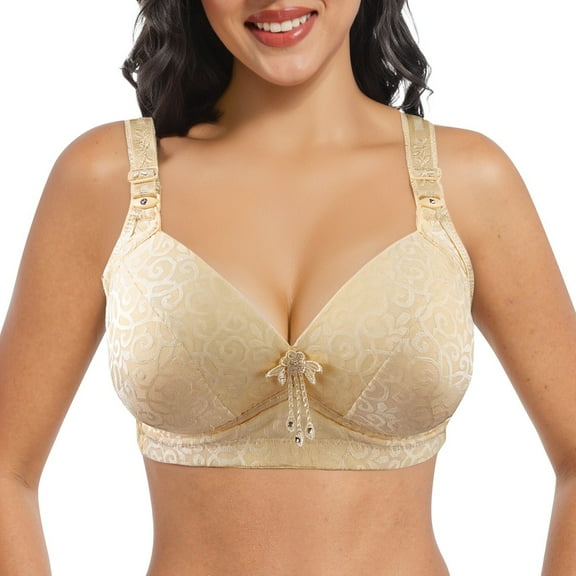Women's Full Coverage Non Wired Bra Plus Size Comfortable Support Soft Breathable Everyday Wear