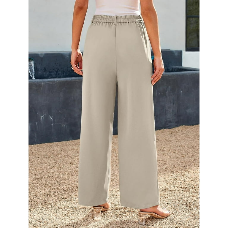XiaoBanDeng Wide Leg Dress Pants Women's High Waisted Dressy