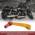 thumbnail image 5 of Folding Motorcycle Gear Shifter Lever for Honda CRF150F 2003-2017 Pedal Shift Lever Arm Gold Tone Red Silver Tone, 5 of 6