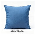 thumbnail image 2 of Decorative Throw Pillow Covers Square Soft Cushion Cases, Solid Farmhouse Coastal Pillow Shams for Sofa Couch Bed Chair, Indoor Outdoor Patio Garden Home Decor 24x24 Inch, 2 of 4