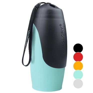 VIVAGLORY Pawhike Dog Water Bottle, Stainless Steel Dog Water Bottle for Travel & Walking with Strap, Portable & Drinking for Pet Puppy, 25oz, Mint Green