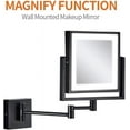 thumbnail image 2 of Wall Mirror, Wall Mounted Makeup Mirror 8-Inch Two-Sided Swivel Wall Mount Mirror with 3X Magnification, 360 Degree Swivel, 2 of 7