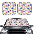 thumbnail image 2 of Balery 2 Piece Rose Flowers Car Windshield Sun Shade|Foldable Front Windshield Shade for Car Front Window for Most Sedans SUV Truck-Large, 2 of 7