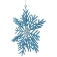 thumbnail image 6 of Northlight Glittered Snowflake Metal Christmas Ornament - 10" - Blue, 6 of 7