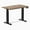 Natural Walnut / Matte Black, variant on Desky Dual Mini Hardwood Sit Stand Desk - Saman / 40 X 24 Inches / Space Gray