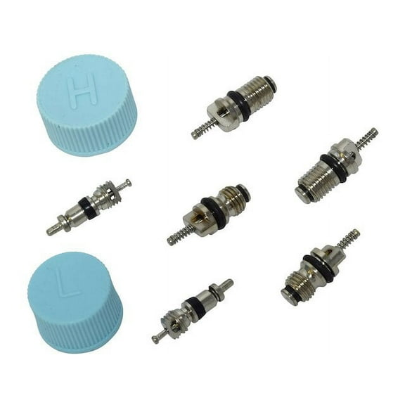 A/C System Valve Core and Cap Kit - Compatible with 2003 - 2009, 2011 - 2013 Kia Sorento 2004 2005 2006 2007 2008 2012