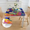 thumbnail image 2 of Acheng Skeleton Book Psychedelic Art Square Tablecloth Washable for Home Kitchen Outdoor Decoration 100% Polyester Fiber 52*52, 2 of 8