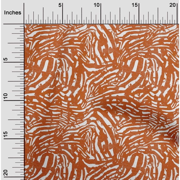 oneOone Rayon Orange Fabric Animal Skin Sewing Craft Projects Fabric Prints By Yard 56 Inch Wide-NXT