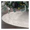 thumbnail image 1 of Pie de Árbol de Navidad Tejido Tipo Lana, Falda para Pino Navideño Esquimal (Hueso), 1 of 5