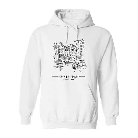 The Amsterdam Netherlands Hoodie Men -Image by Shutterstock, Male Large