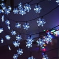 thumbnail image 2 of LINLIN Solar Snowflake String Lights, Outdoor Garden Solar String Lights with 8 Modes Waterproof Solar Christmas Lights for Garden Party Christmas, 2 of 7